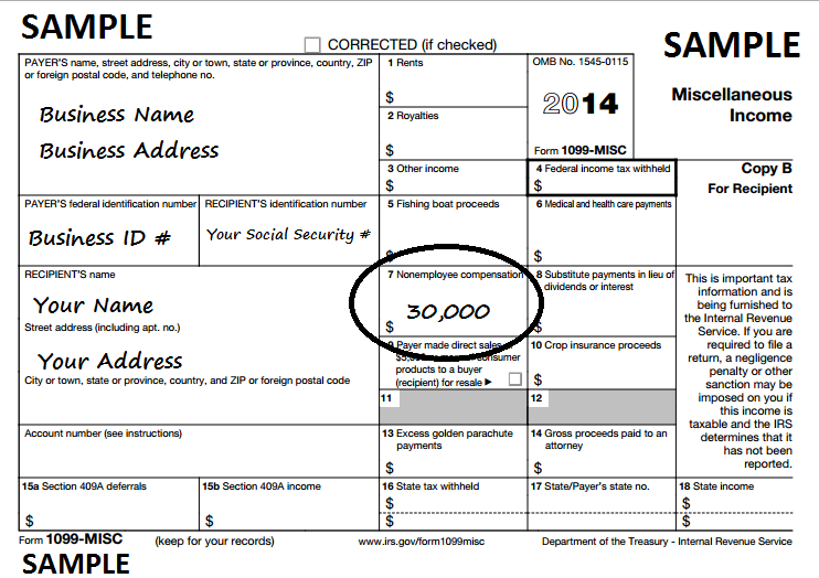 1099 tax form self employment